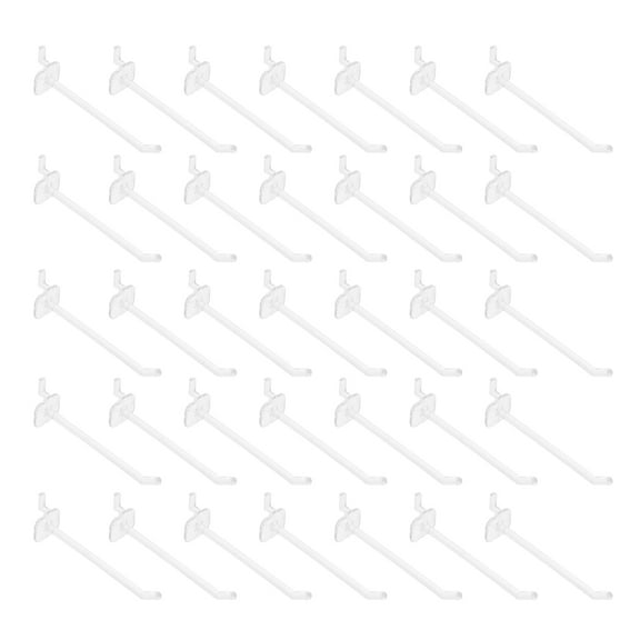 WORGEOUS 50PCS Pegboard Hooks Versatile Transparent Peg Board Hooks Hanging Tools and Accessories Hooks for Home Office and Commercial Use