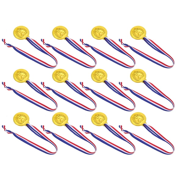 FUEENIRVA Football Medals Sports Medal Golden Cloth 50Pack