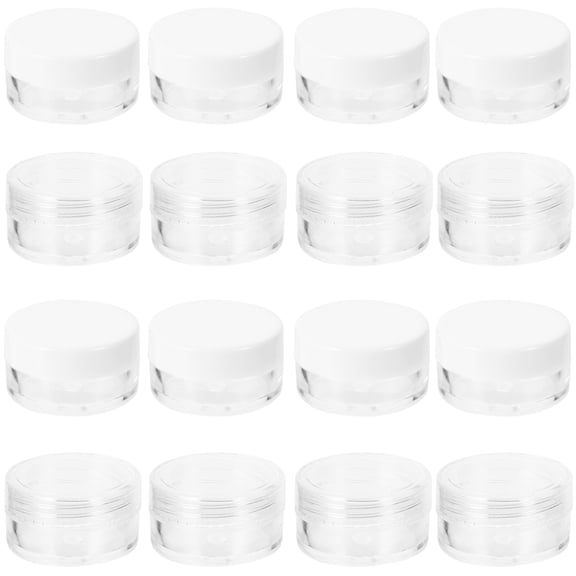 WORGEOUS 50pcs Portable Round Shape Cream Jars Empty Containers for Facial Cream Travel Container