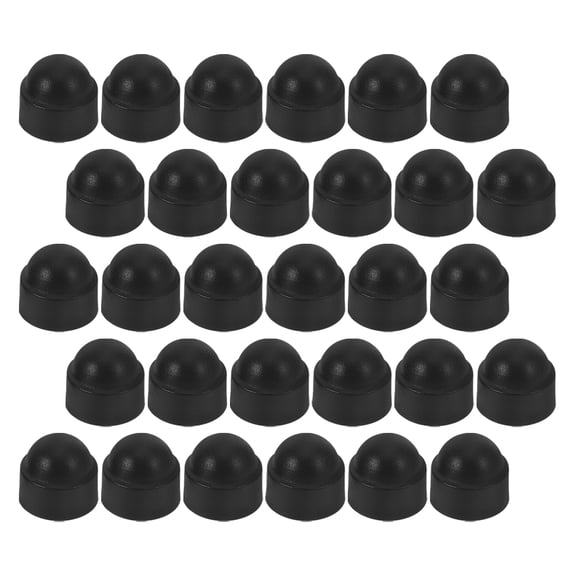 YSNOOWE 50Pcs Black Plastic Protective Caps for Screw Thread Nut Bolt Covers
