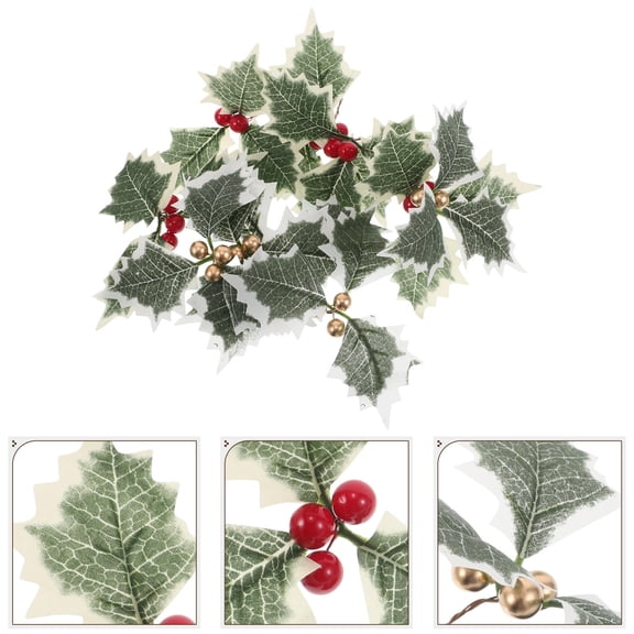 BESTYASH WORGEOUS Faux Floral Christmas Berry Stems for Wreath DIY 10pcs