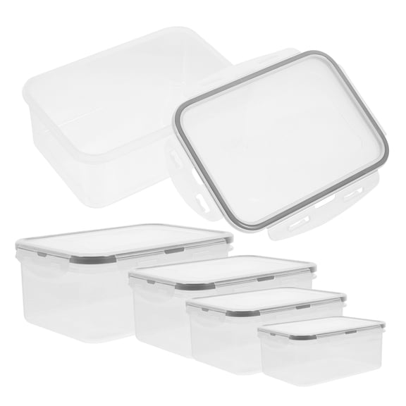 WORGEOUS 5Pcs Food Containers Meal Prep Fruit Preservation Boxes Food Fridge Boxes Refrigerator Organizer Bins