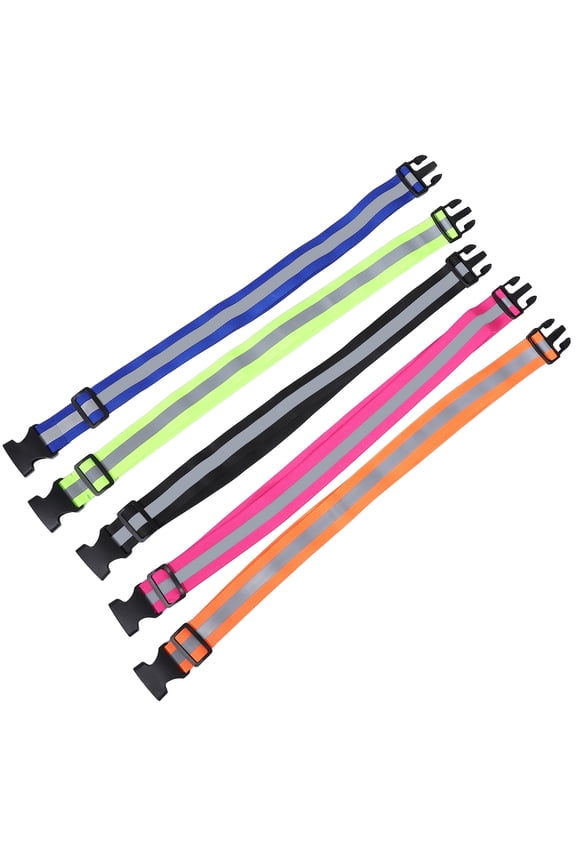 5Pcs Adjustable Running Belt Reflective Body Band Strap Noticeable Band for Night Running Riding Running Strap Reflective Belt Night Running Belt Sports Strap Night Running Band