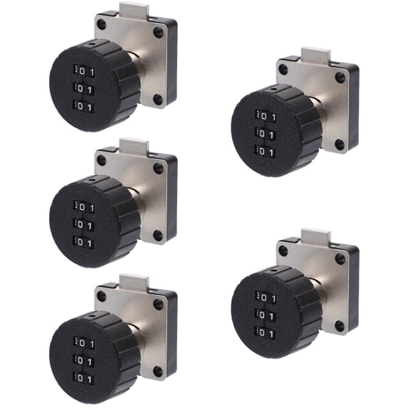 FUEENIRVA Black Combination Lock for Home Use - Keyless, Secure, Stylish 5Pcs