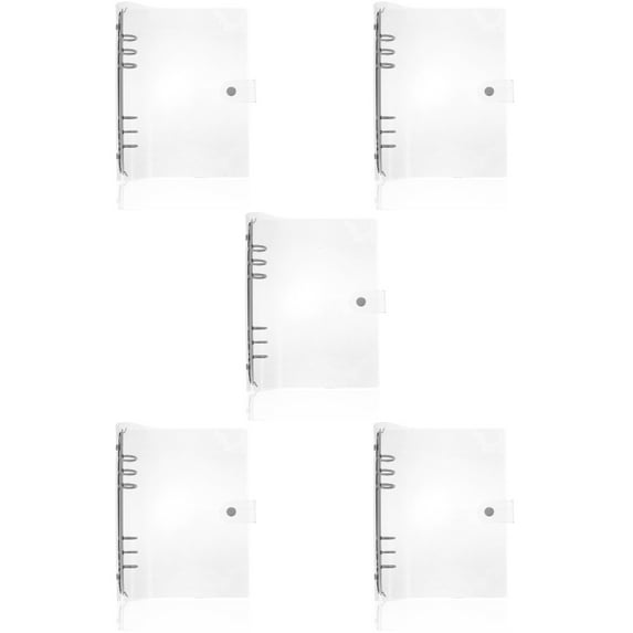 WORGEOUS 5pcs Loose Leaf Rings Binder Protects Round Binder Rings Binder Book Rings with Cover