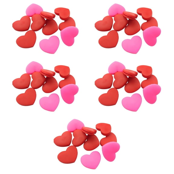 WORGEOUS 5pcs Tennis Racket Vibration Dampener Silicone String Heart Shaped for Racquet Athletes Enthusiasts 10 ( Red and )