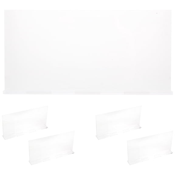 WORGEOUS 5pcs Transparent Acrylic Display Stand Office Use Conference Name Plate Identity Display Holder