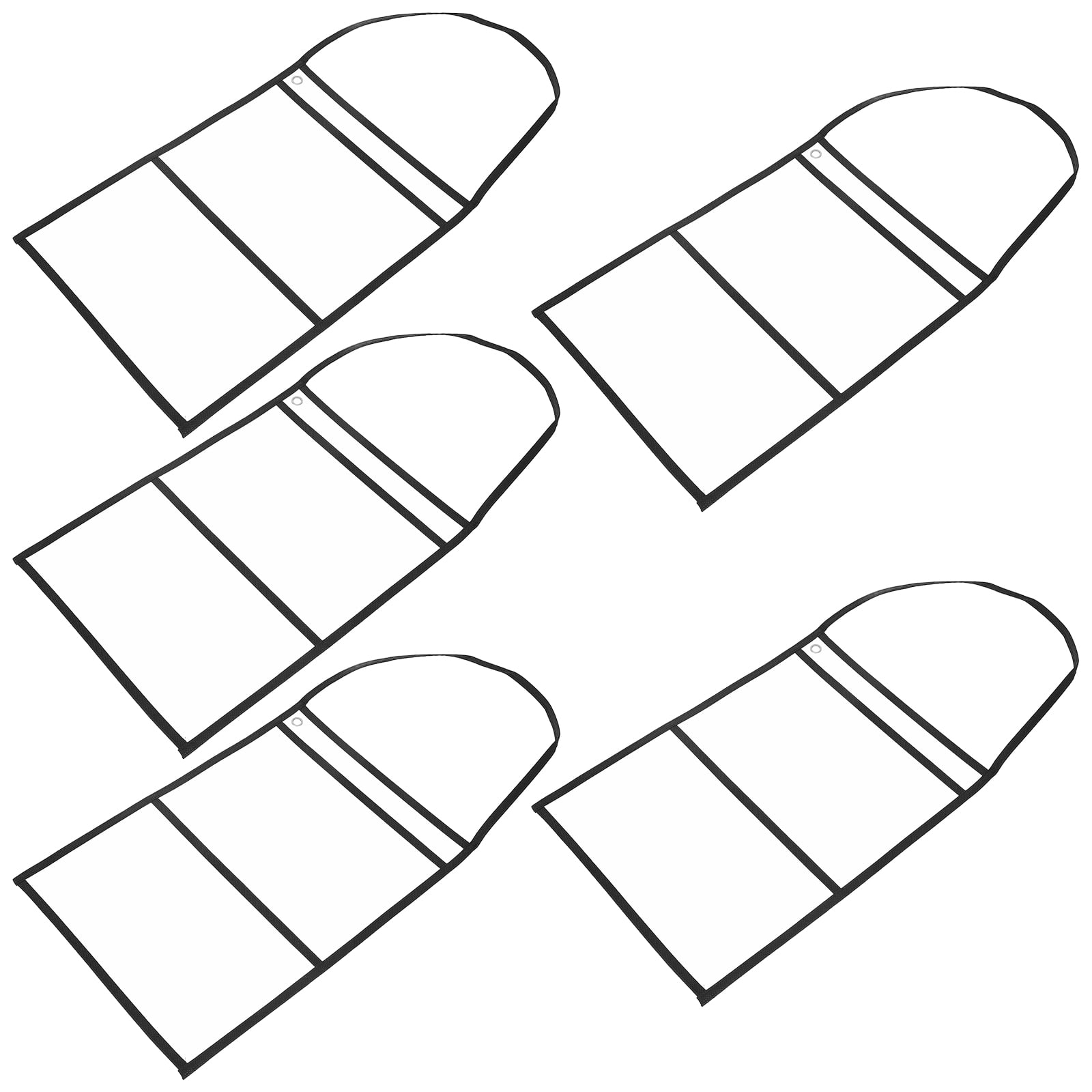 WORGEOUS 5pcs Transparent Dry Erase Pocket Sleeves with Handle Reusable ...