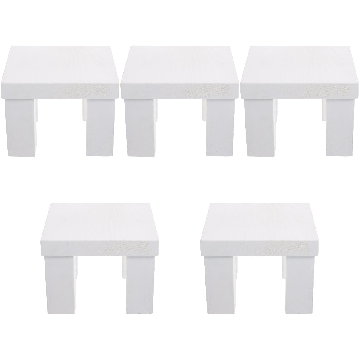 WORGEOUS 5pcs Wood Stool Prop Portable Mini Stool Small Stool ...