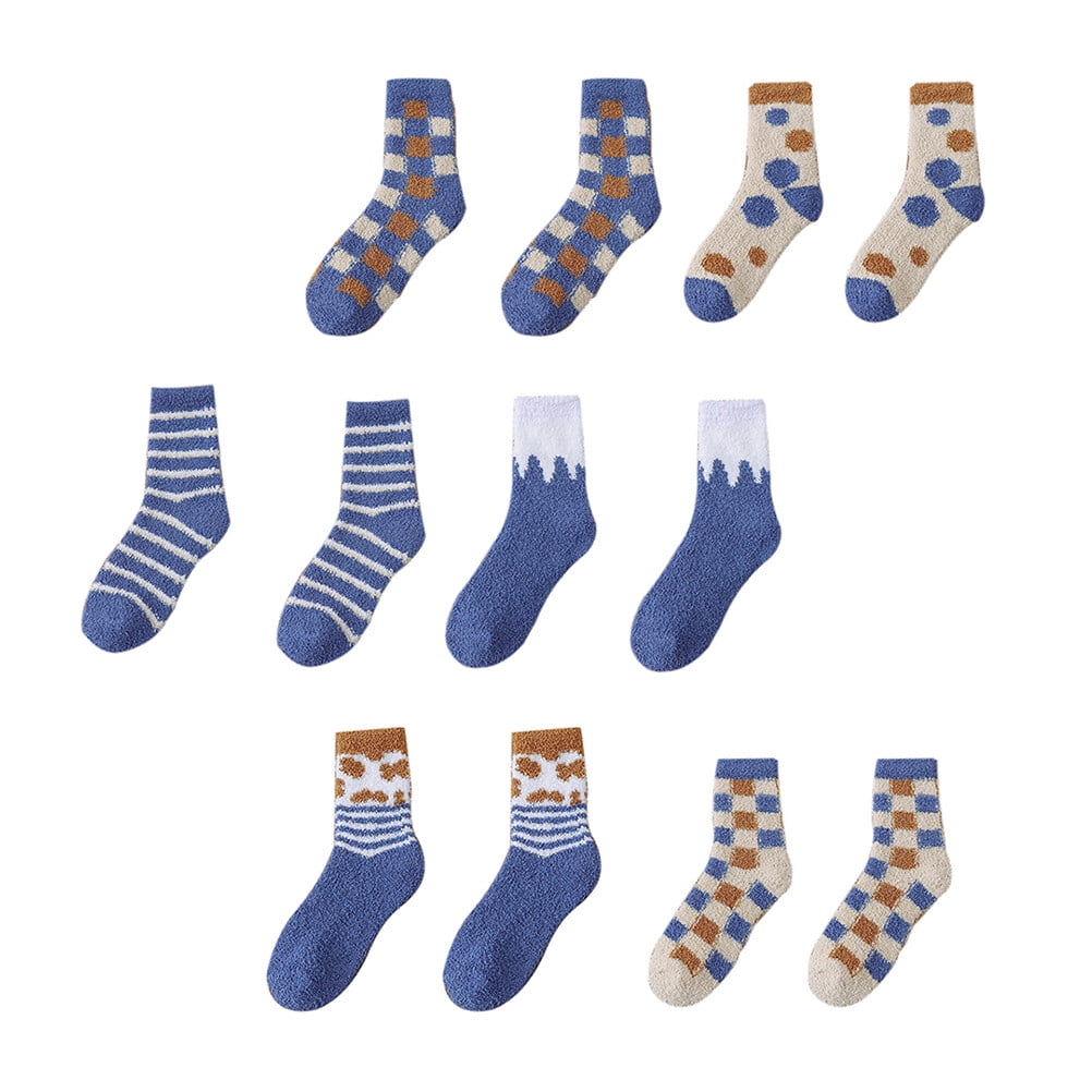 WORGEOUS 6 Pairs British Socks Thermal Lovely Pattern Miss