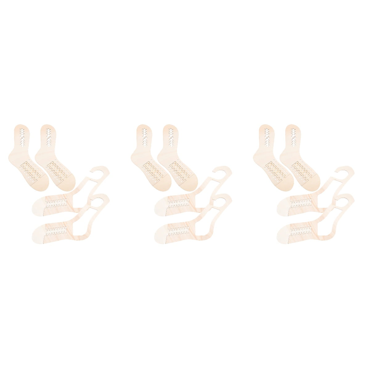 1 Pair Wooden Sock Blockers For Knitting – Adjustable Heart-Shaped Sock Stretchers For Display & Drying