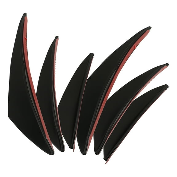 WORGEOUS 6 Pcs Car Bumper Mat Decals Wind Reduction and Anti-collision Strips