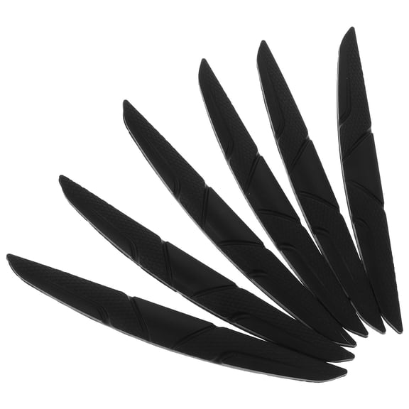 WORGEOUS 6 Pcs Car Door Anti-collision Strip 14.80X1.60X0.80CM Black
