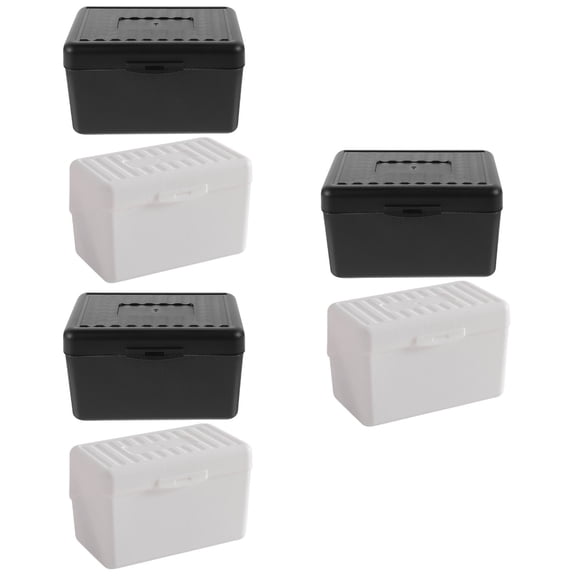 FUEENIRVA Portable Plastic Business Card Holder Organizer for Office Desk, Assorted Colors, Compact and Card Storage