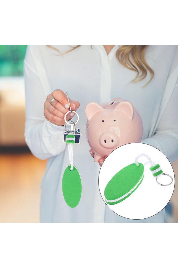 6 Pcs Key Chain Foam Buoy Keychain Rings Keychains Man Green