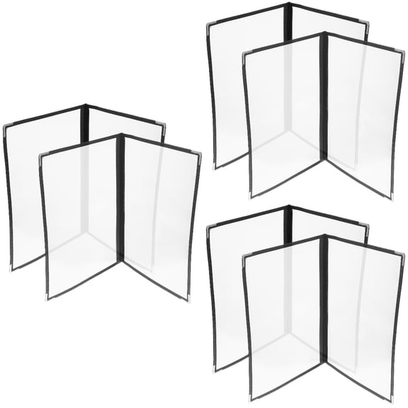 FUEENIRVA Clear PVC Menu Binder for Restaurant Use, Easy to Read, , Set of 6 Pieces