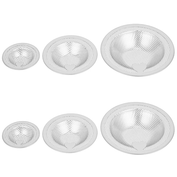 WORGEOUS 6-Pack Stainless Steel Sink Strainers and Drain Filters, Waste Drain Plugs for Kitchen Clog Prevention