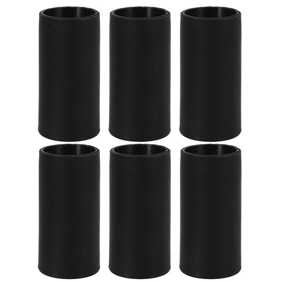 ADDHAT Broom Gripper Telescopic Mop Handle Pipe Sleeve Cylindrical Black 6pcs