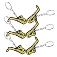 thumbnail image 1 of WORGEOUS  6 Pcs Musical Instrument Charms Key Chain Bag Keychains Student Baby Yellow, 1 of 8
