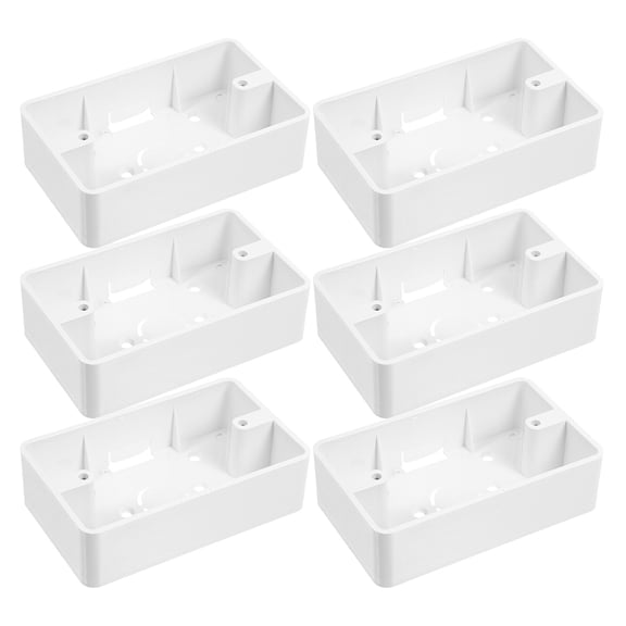 WORGEOUS 6 Pcs Power Outlet Boxes with External Outlets Rear Brake Wire Cable Clamps Hose White