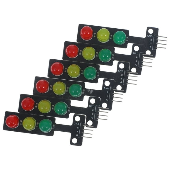 Traffic Light LED Display Module Made of PCB for Experiment with 6pcs Included