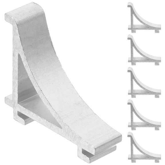 WORGEOUS 6 Pcs Refrigerator Parts Refrigerator Shelf Clips 2.70X2.50X0.70CM Silver