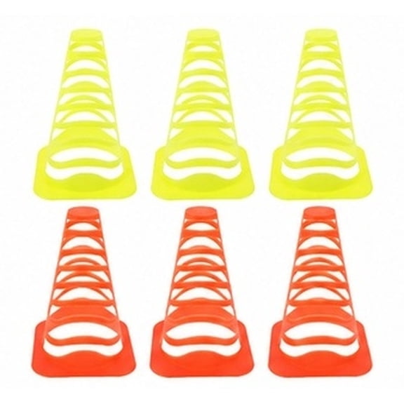 BRIGHTFUFU Plastic Training Marker Cones Assorted Color for Agility and Speed 6Pcs