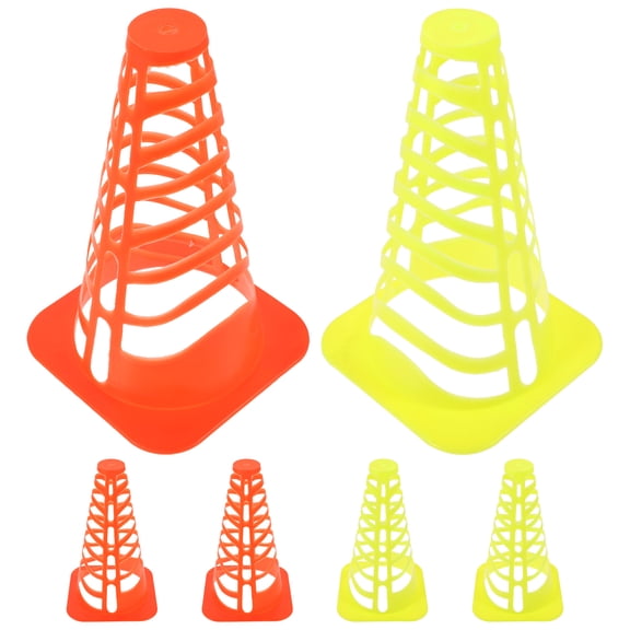 WORGEOUS  6 Pcs Roller Skates Obstacles Cones with Number Rollers Football Practice