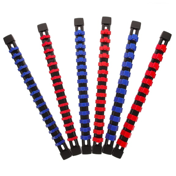 WORGEOUS 6 Pcs Socket Organizer Magnetic Parts Tray Plastic Sleeve Holder