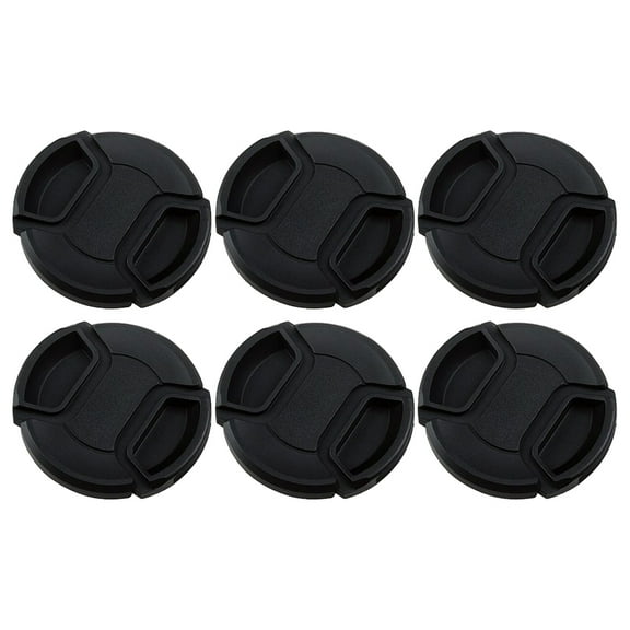 Mobutofu Round Black Camera Lens Caps 6Pack For Professionals And Beginners Protection