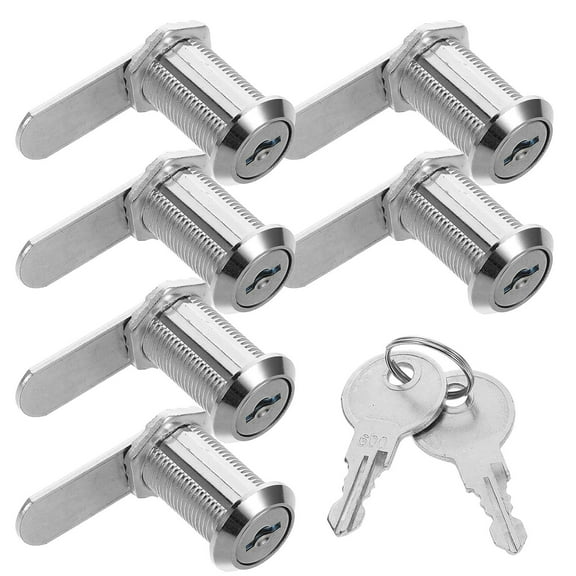 WORGEOUS 6 Set Cabinet Lock With Key Secure Drawer Lock Mailbox Key Replacement For Toolbox Closet Hardware Office Table Home Furniture