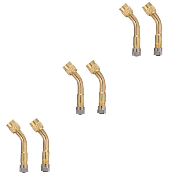 WORGEOUS 6 pcs 135 Degree Angled Wheel Tire Stem Extension Adapter ...