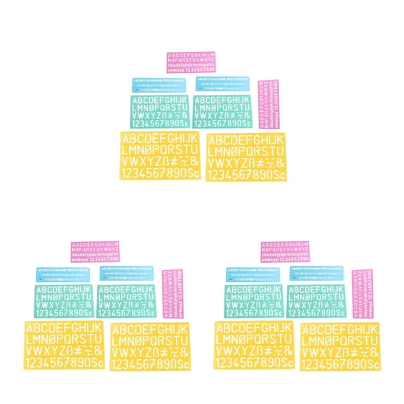 WORGEOUS 6 pcs Alphabet Stencils Set Letters And Numbers Alphabet Templates Letter Stencils Number Kids Tracing Stencils For Diy Drawing Crafting Learning Painting Scrapbooking