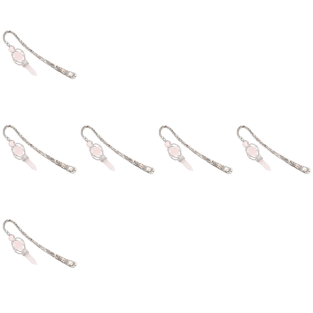 WORGEOUS 6 pcs  Creative Crystal Craft Bookmark Unique Bookmark Pendant Book Reading Tag