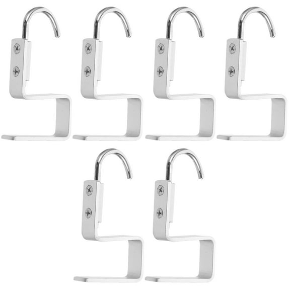 WORGEOUS 6 pcs Desk Hanging Storage Hook Handbag Hook Desk Table Bag Hanger Tableside Bag Metal Hook