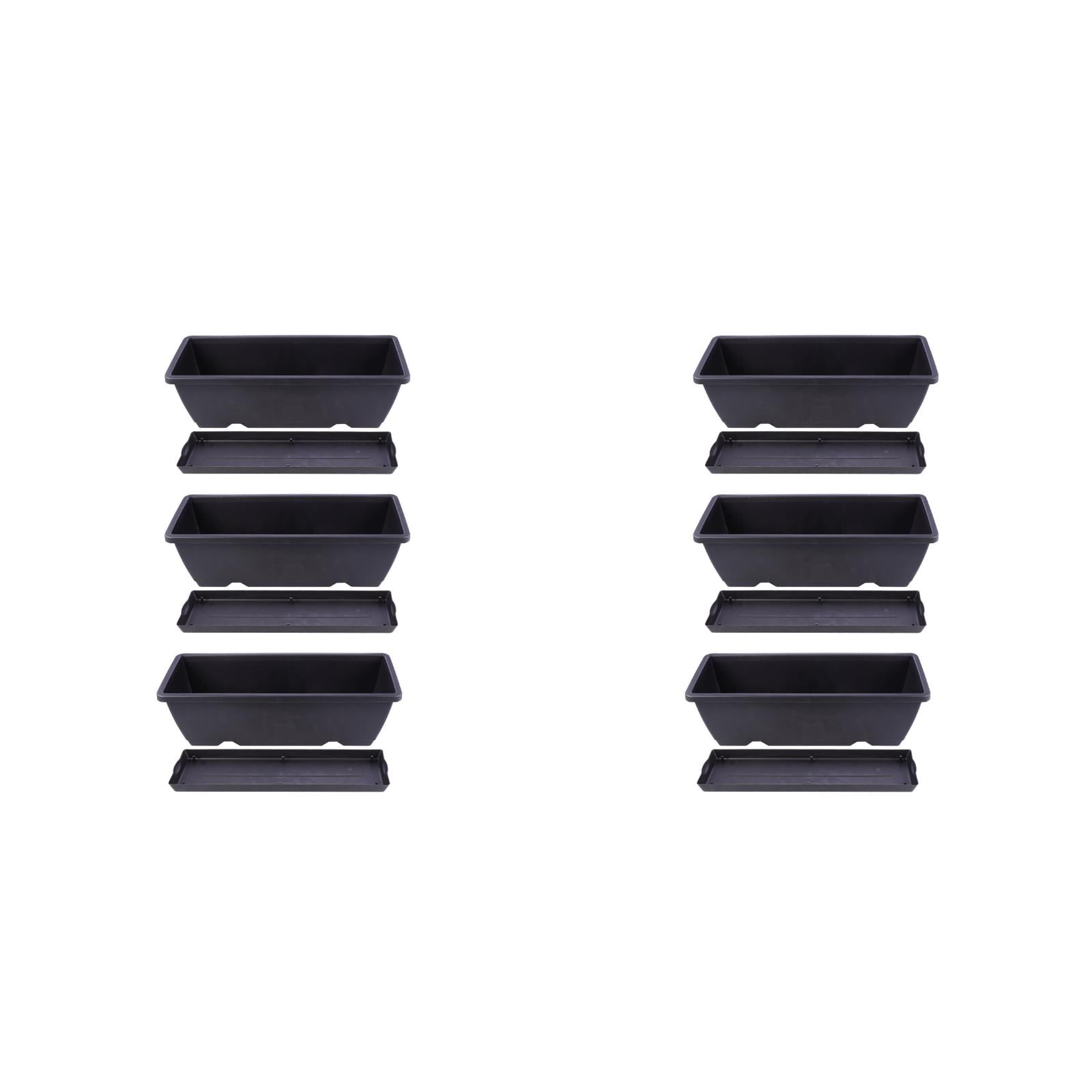 WORGEOUS 6 pcs  Gardening Plastic Flower Pots Flower Planters Garden Plant Pots Garden Supplies