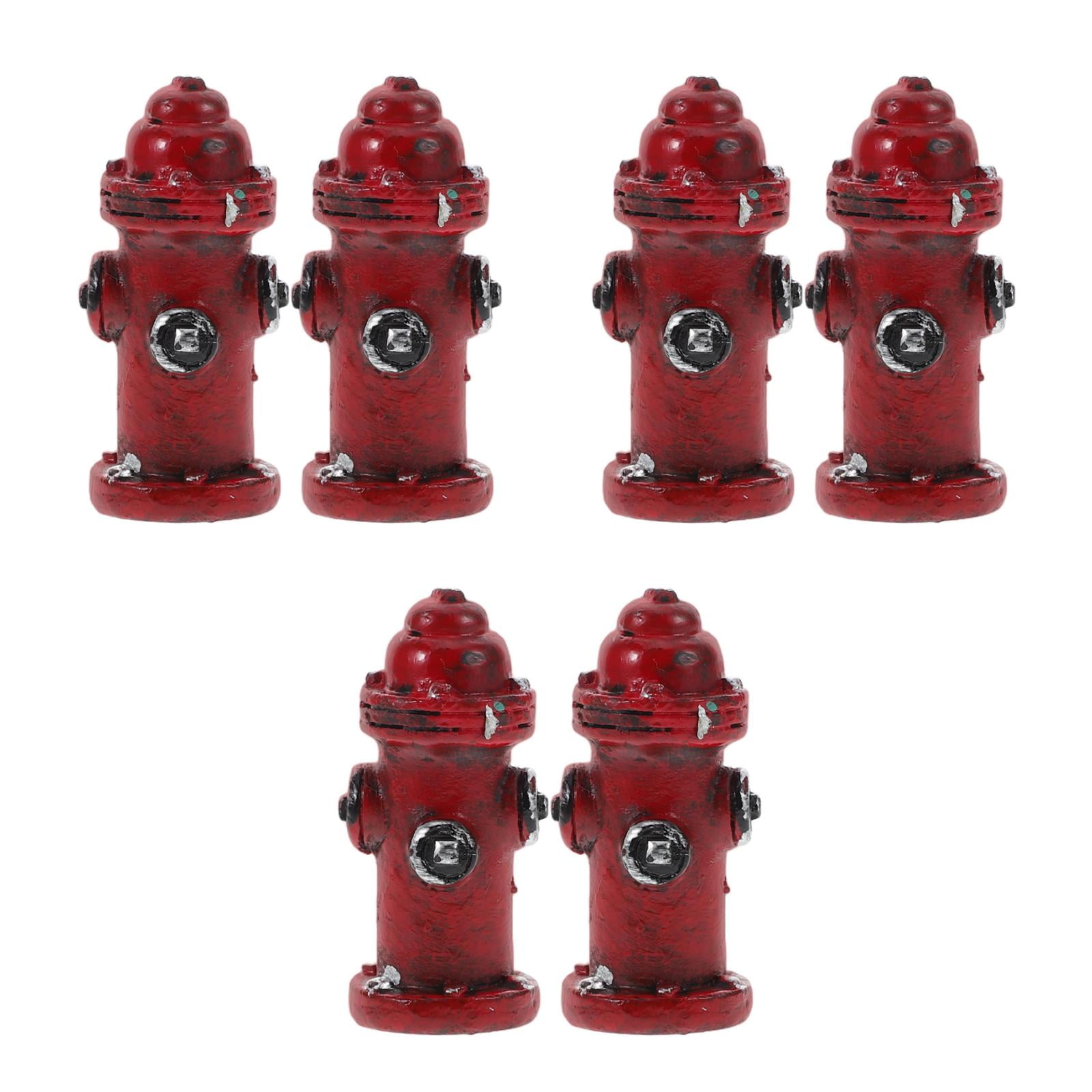 WORGEOUS 6 pcs Miniature Fire Hydrant Mini Resin Dollhouse Fire Hydrant ...