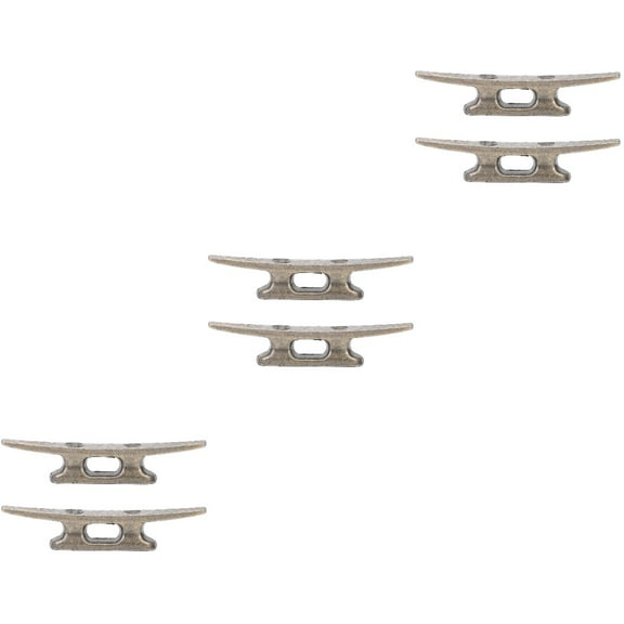 WORGEOUS 6 pcs  Zinc Alloy Boat Cleats Rope Cleats Boat Dock Cleats Marine Mooring Parts