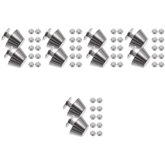 GOOHOCHY Silver Zinc Alloy Bag Studs for Handbag and Case 60Pcs