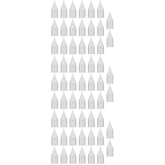 WORGEOUS 60 pcs Pen Nibs Steel Pen Nibs Replacement Calligraphy Nibs for Writing Painting Signing