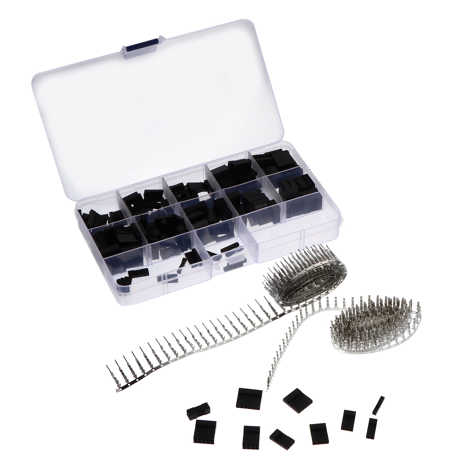 610-Piece 2.54mm Jumper Wire Connector Kit - Female & Male Crimp Pin Housing Set For Electronics, Arduino, Raspberry Pi