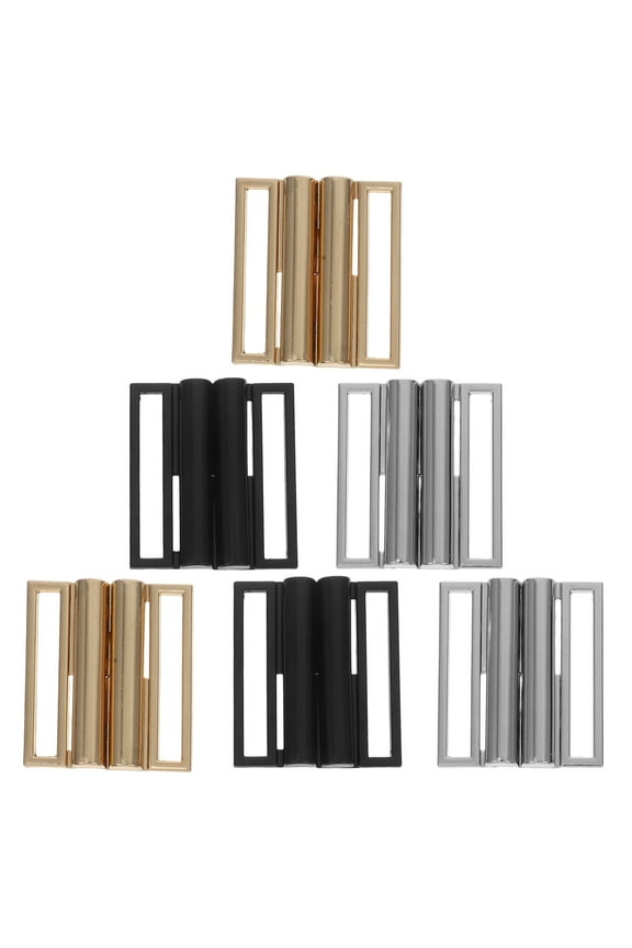 6PCS Waist Buckle Neckerchief Clasp Metal Strap Release Fastener Waist Belt Side Release Buckle Coat Waist Buckle Clothing Buckles