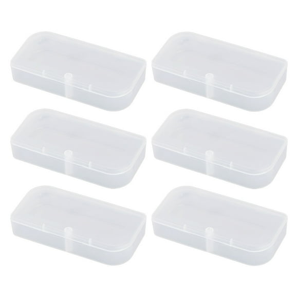 FUEENIRVA Small Storage Case Transparent Plastic 6Pcs for Tool and Part Organization
