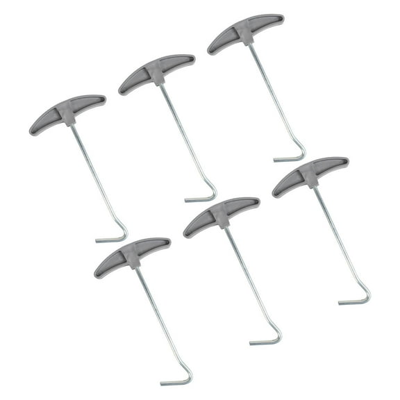 WORGEOUS 6Pcs Tent Spike Puller Tent Pegs Hook Portable Tent Tool Tent Spikes Hook Tent Pegs Lift Tent Pegs Puller