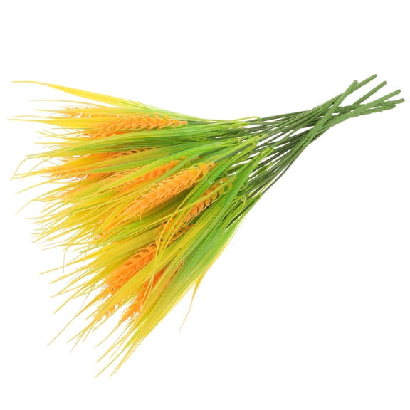WORGEOUS 6Pcs Wheat Stem Flower Plastic Wheat Ear Decorative Props 15.4X1.6X1.6In