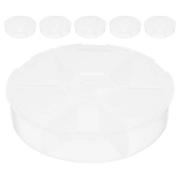 WORGEOUS 6pcs Bead Storage Containers 6 Grids Clear Plastic Beaded Storage Containers Jewelry Organizer Box Craft Storage Box Small Parts Organizer Earring Organizer