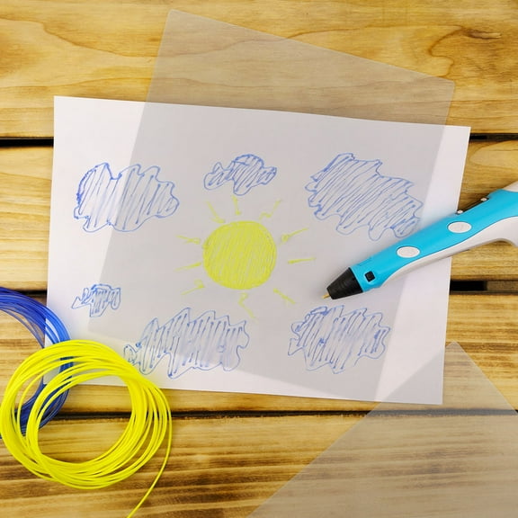 WORGEOUS 6pcs Clear PVC Drawing Mat for 3D Printing Pen Transparent Craft Mat Painting Mat Pen Painting Drawing Copy Boards for Translucent Sketch Tool