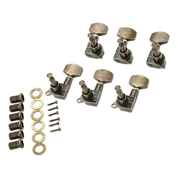 Golden Vintage Alloy Banjo Machine Head Tuners for Guitar with Accurate Meter 6pcs