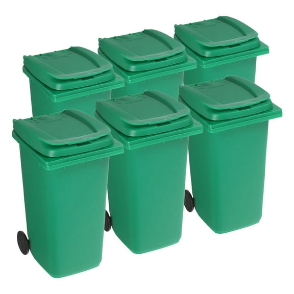 WORGEOUS 6pcs Multi-function Desktop Trash Can Desktop Waste Bucket Office Table Waste Can