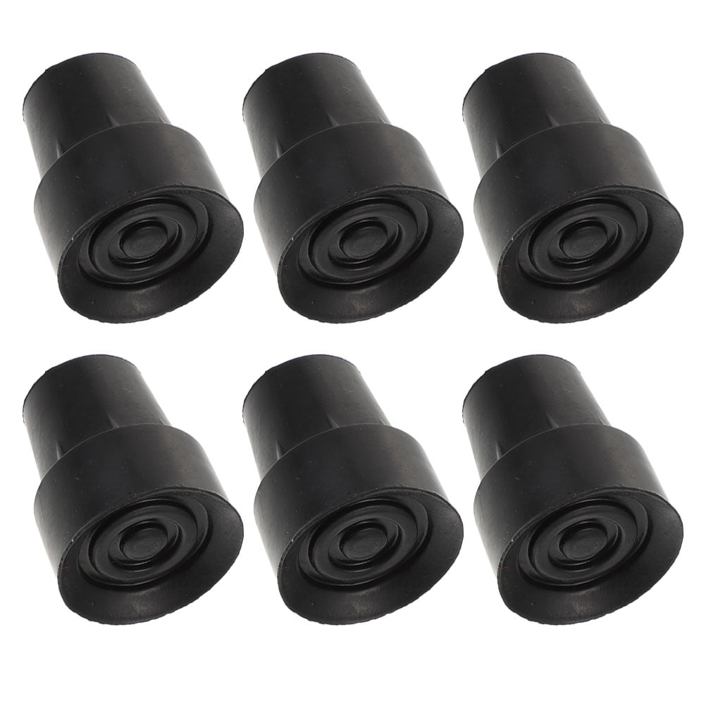 WORGEOUS 6pcs Thickened Rubber Tips For Walking Sticks Anti-Skid Crutch Pads For Seniors Walker Pads Non-Slip Crutch Pads Cane Anti-Skid Tip
